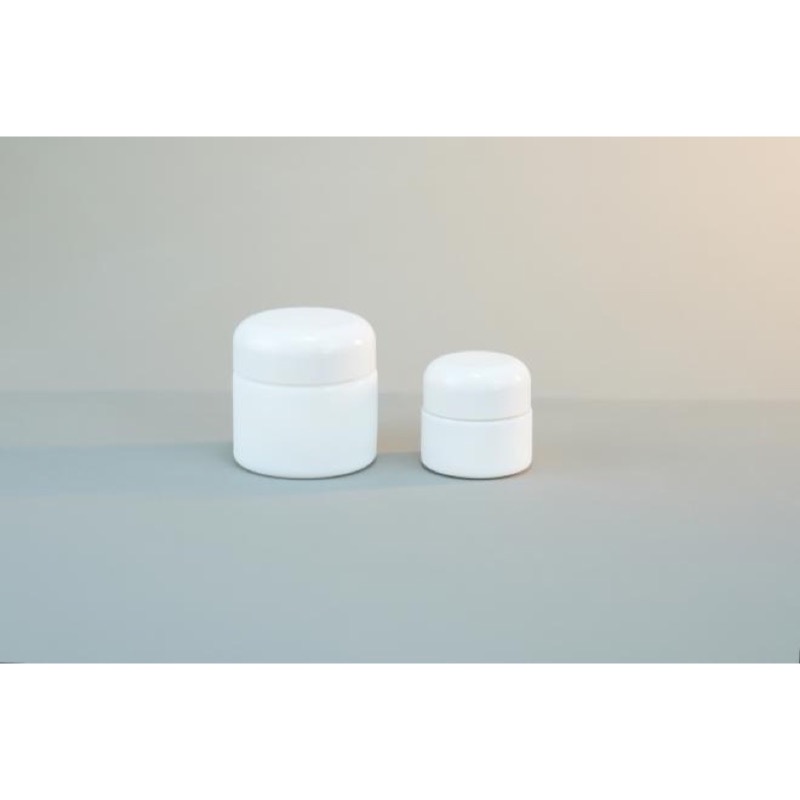 Milky White Opal Glass Cosmetic Cream Jars 20g 30g 75ml